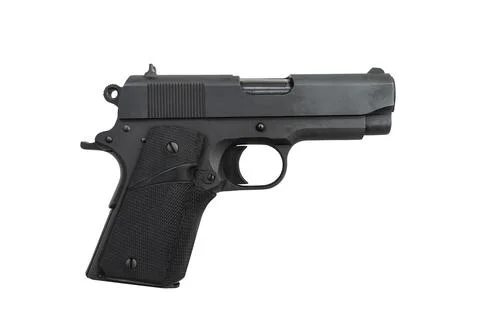 Hand Gun Isolated on White Stock Photos