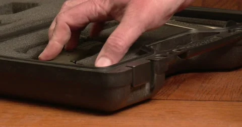 Hand Gun - Safe Storage - Lock Stock Footage 196582102