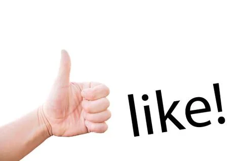 Hand of a guy showing a nice look on a white isolated background Stock Photos