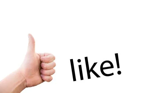 Hand of a guy showing a nice look on a white isolated background Stock Photos