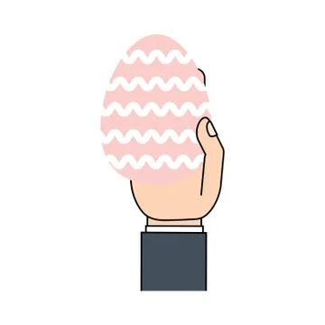 Hand h painted easter egg Stock Illustration