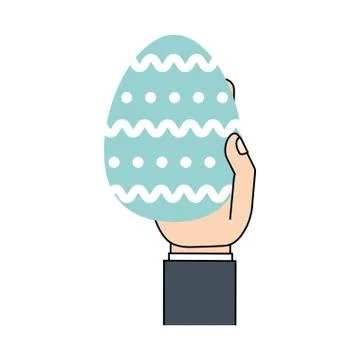 Hand h painted easter egg Stock Illustration