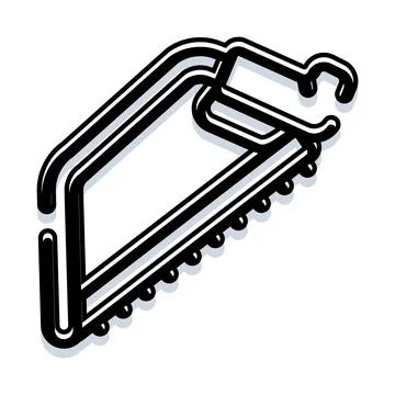 Hand hacksaw cutting tool icon illustration Ilustración de archivo