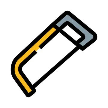 Hand hacksaw tool for cutting metal and wood Ilustración de archivo