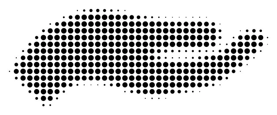 Hand Halftone Icon Stock Illustration
