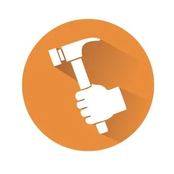 Hand with hammer Stock-Illustration