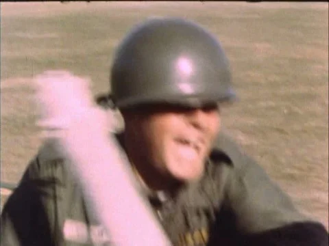 Hand to hand and basic combat training by the US army in the 1960s. Stock Footage 75315527