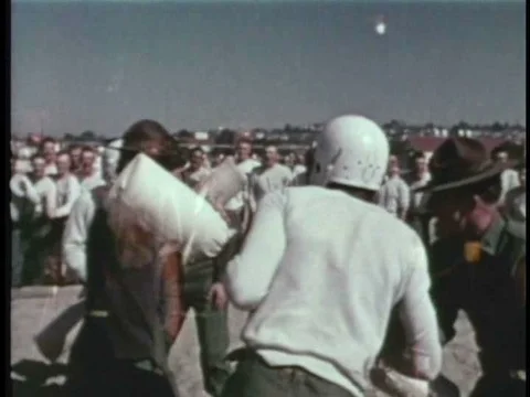Hand to hand combat training in the Marines in the 1970s. 動画素材 75116986