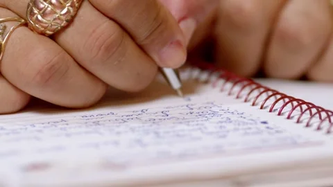 Hand in hand, ink and plan: a writing brand for your command Stock Footage 321036838