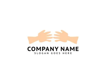 Hand to Hand Logo Template Design Vector Stock Illustration