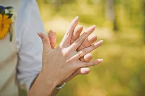 Hand in a hand  Foto stock