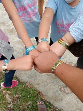 Hand in hand Stock Photos