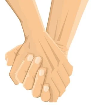 Hand in hand vector illustration Stock Illustration