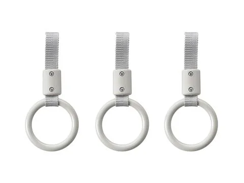 Hand handle loop in the subway. isolated on white background Stock Photos
