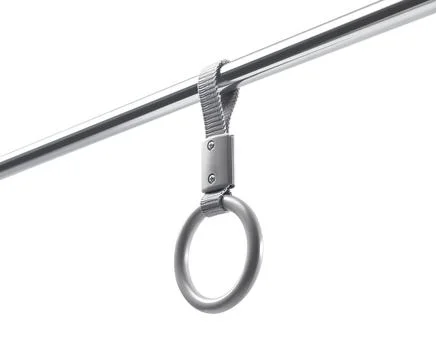 Hand handle loop in the subway. isolated on white background Stock Photos