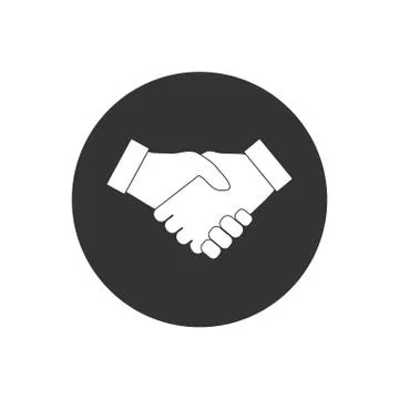 Hand, handshake icon. Vector illustration, flat design. Stock Illustration