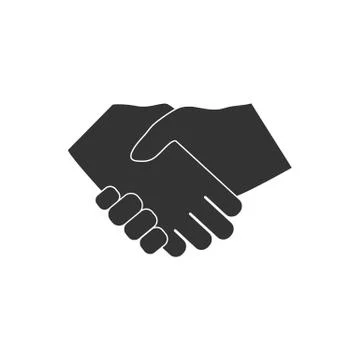 Hand, handshake icon. Vector illustration, flat design. 스톡 일러스트