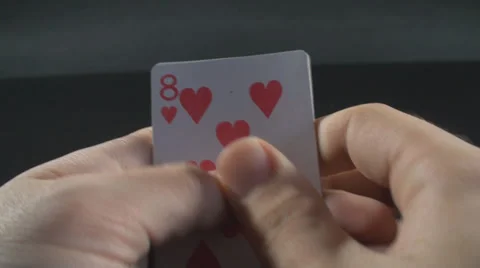 Hand Having Royal Straight Point Of View-Shot Stock Footage 35231289