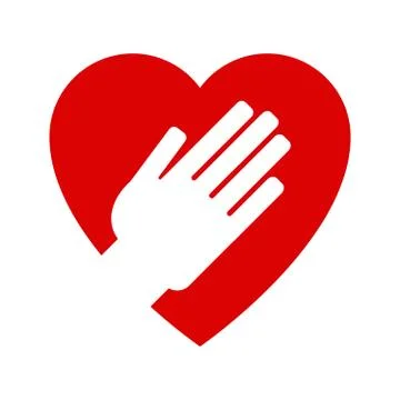 Hand on heart. Icon Stock Illustration