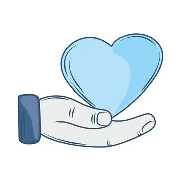 Hand with a heart Stock Illustration