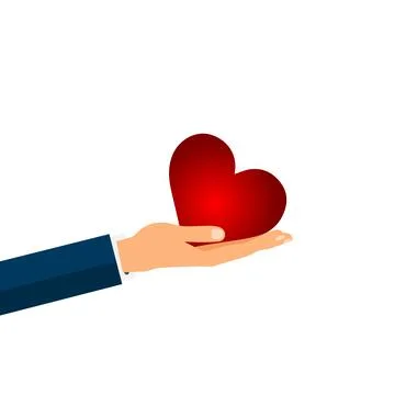 Hand with a heart Stock Illustration