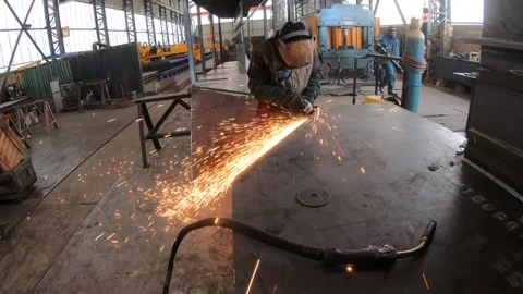 Hand held Angle grinding 動画素材 246801263