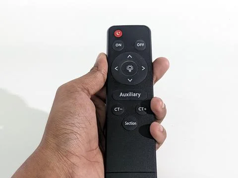 Hand held lighting lamp remote control Stock Photos
