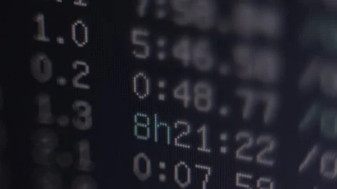 Hand held macro footage from a computer screen from a Linux based system working Vídeos de archivo 167430798