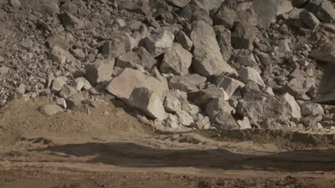 Hand held mid shot of a tyre of a construction vehicle Stock Footage 312400429