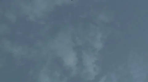 Hand held plane flying over head 02 Stock Footage 12502244