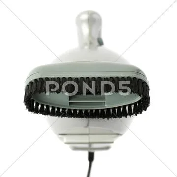 Hand held small vacuum cleaner isolated over the white background Stock Photos