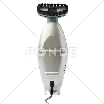 Hand held small vacuum cleaner isolated over the white background Stock Photos