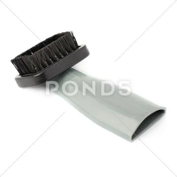 Hand held small vacuum head cleaner isolated over the white background Stock Photos