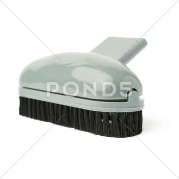 Hand held small vacuum head cleaner isolated over the white background Stock Photos