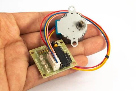 A hand held step motor module and its driver module. This module is used for  Stock Photos