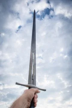 Hand held sword Foto stock