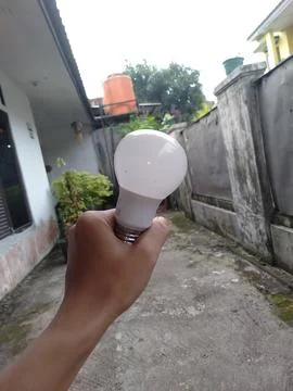 Hand held white light 스톡 사진