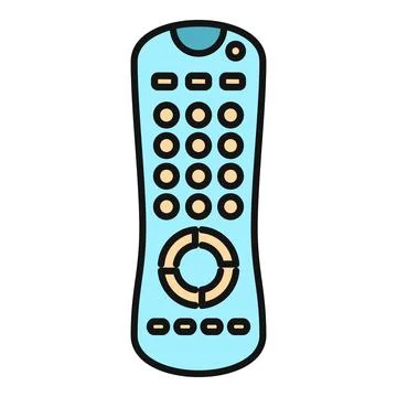 Hand held wireless remote control device flat illustration Illustrazione stock