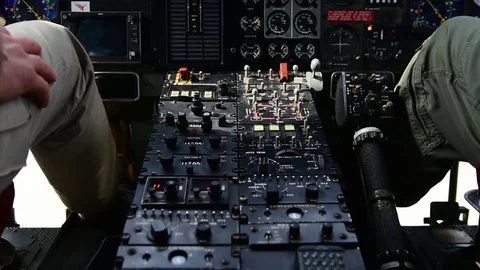 Hand helicopter pilot on the board Stock Footage 85456550