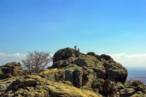 Hand of help. landscape. Bulgary Stock Photos