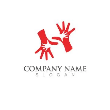 Hand help logo and symbol vector Stock Illustration