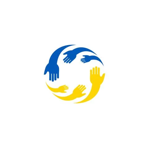 Hand Helping Ukraine Stock Illustration