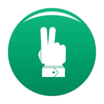 Hand hey icon vector green Stockillustratie