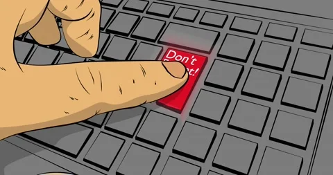 Hand Hitting Dont Forget Key on keyboard Video stock 169171615