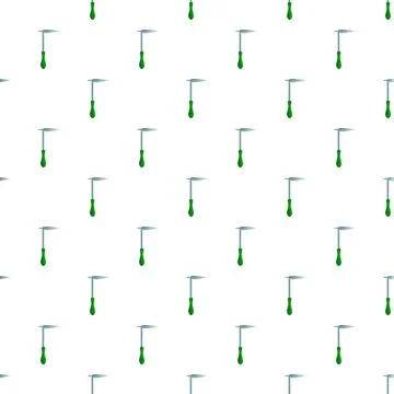 Hand hoe tools creating a seamless pattern Stock Illustration