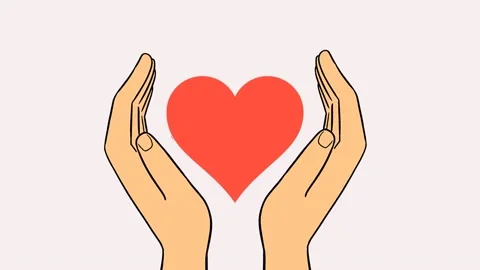 Hand hold a heart Stock Footage 233658905