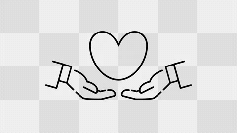 Hand Hold a Love line.ai Stock Footage 288725036