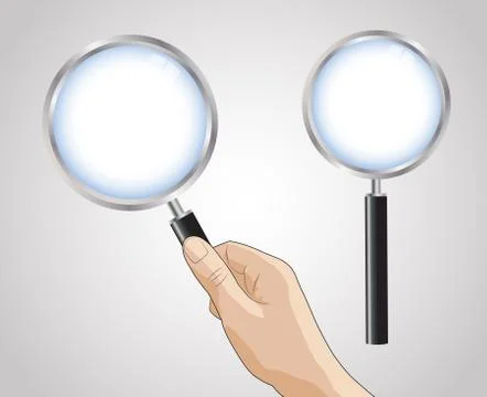 The hand hold Magnifying イラスト素材