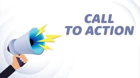 Hand hold megaphone. Call to action, realistic 3d megaphone, loudspeaker with Stock Footage 226805893