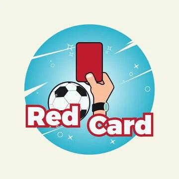 Hand hold red card Vector Illustration Stock Illustration